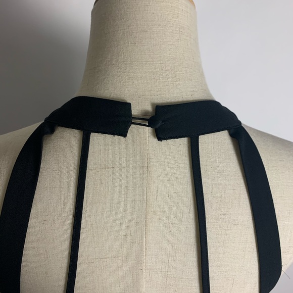 TOBI Unlined High Neck Sleeveless Black Dress - Picture 4 of 7